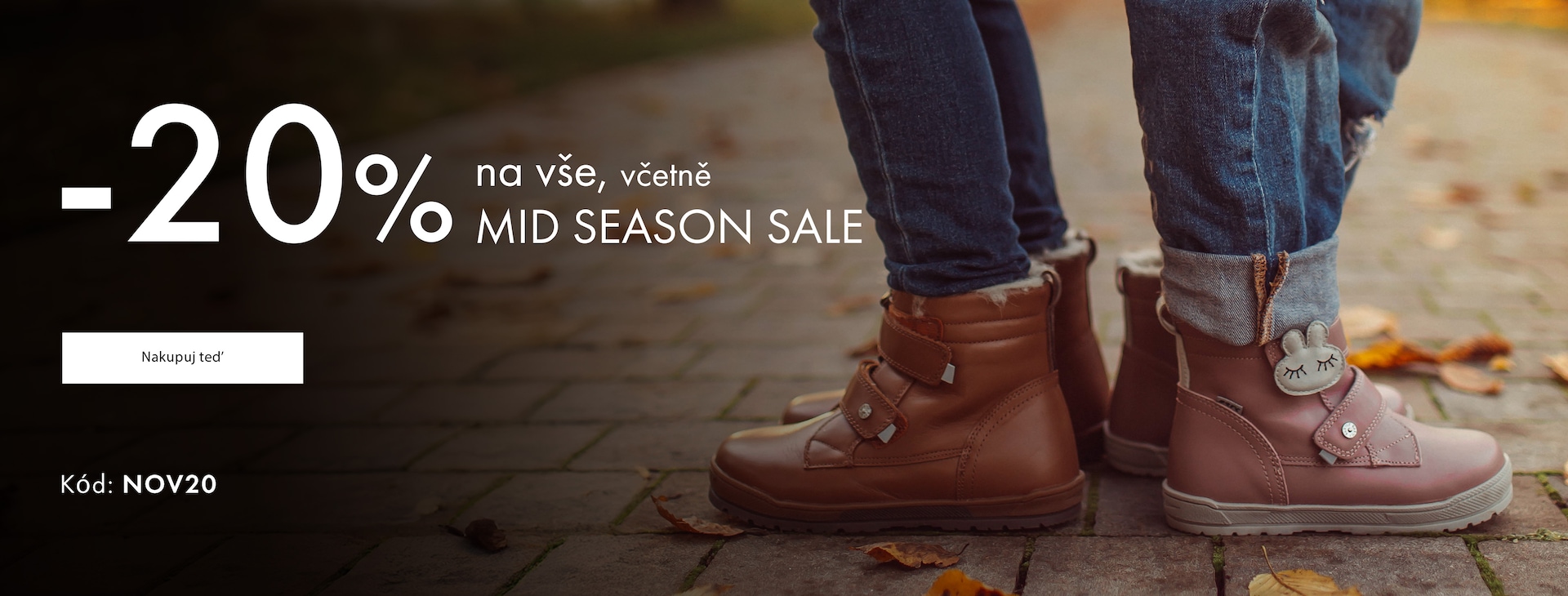 -20% na vše, včetně MID SEASON SALE s kódem NOV20