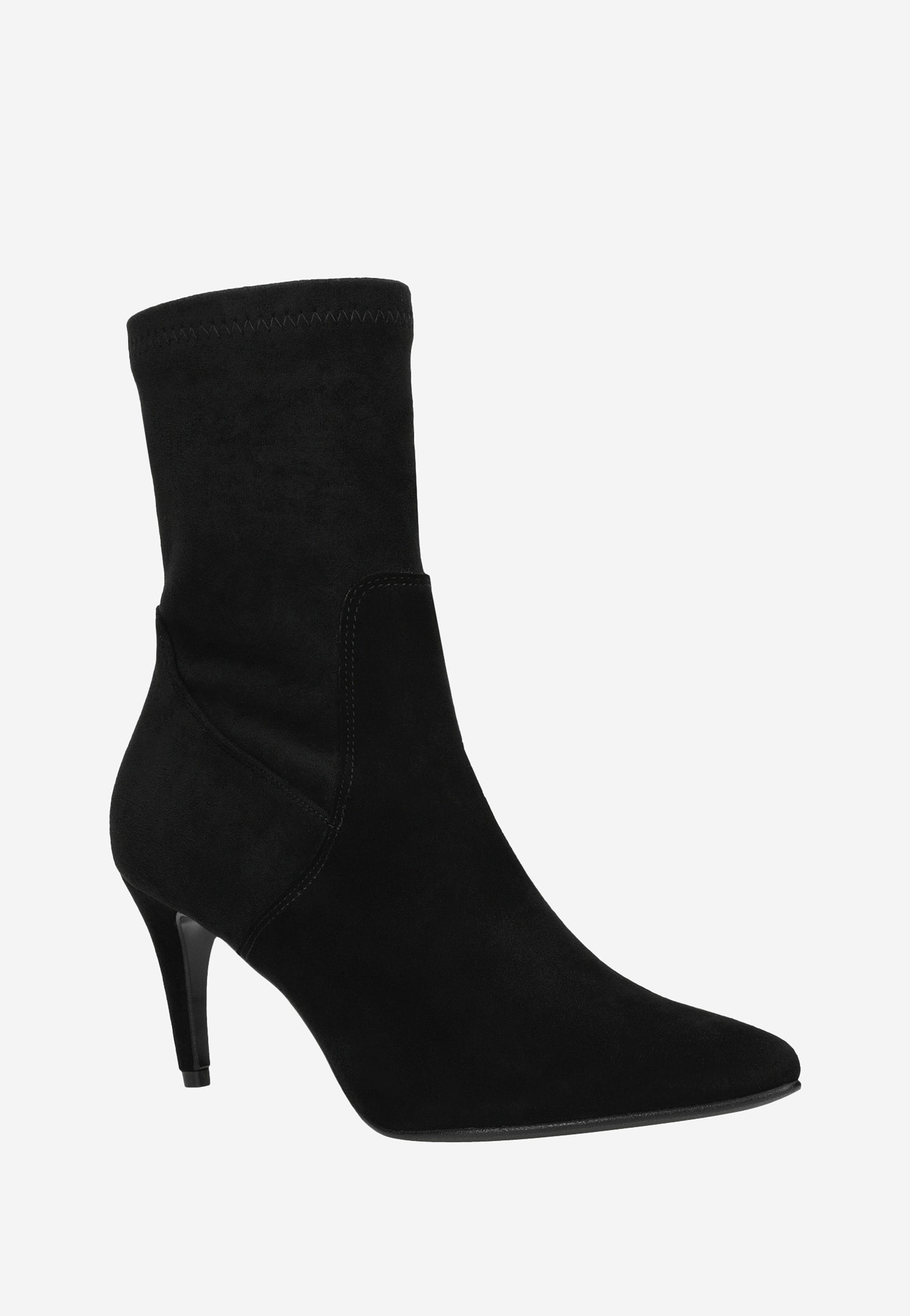 černé kotníkové boty s ponožkovým svrškem