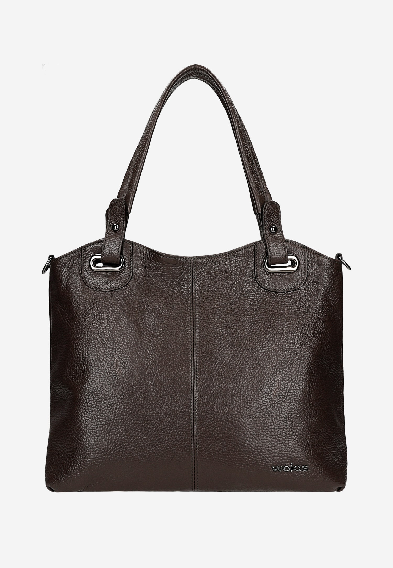 Velk&aacute; hněd&aacute; d&aacute;msk&aacute; kabelka z l&iacute;cov&eacute; kůže