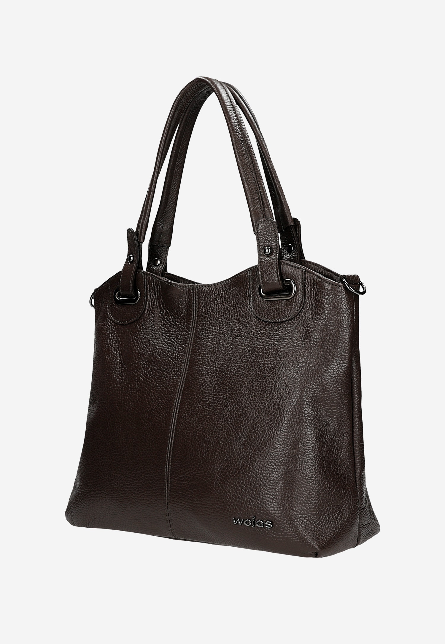 Velk&aacute; hněd&aacute; d&aacute;msk&aacute; kabelka z l&iacute;cov&eacute; kůže