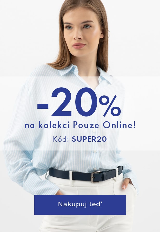 Sleva -20% na vybraný sortiment označený speciálním štítkem Pouze Online s kódem SUPER20