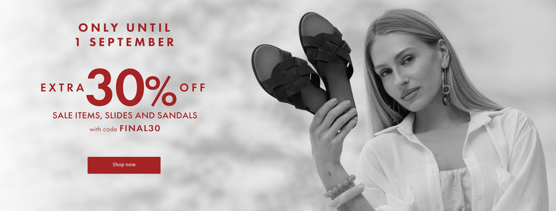 30% off sale and sliders and sandals with code FINAL30