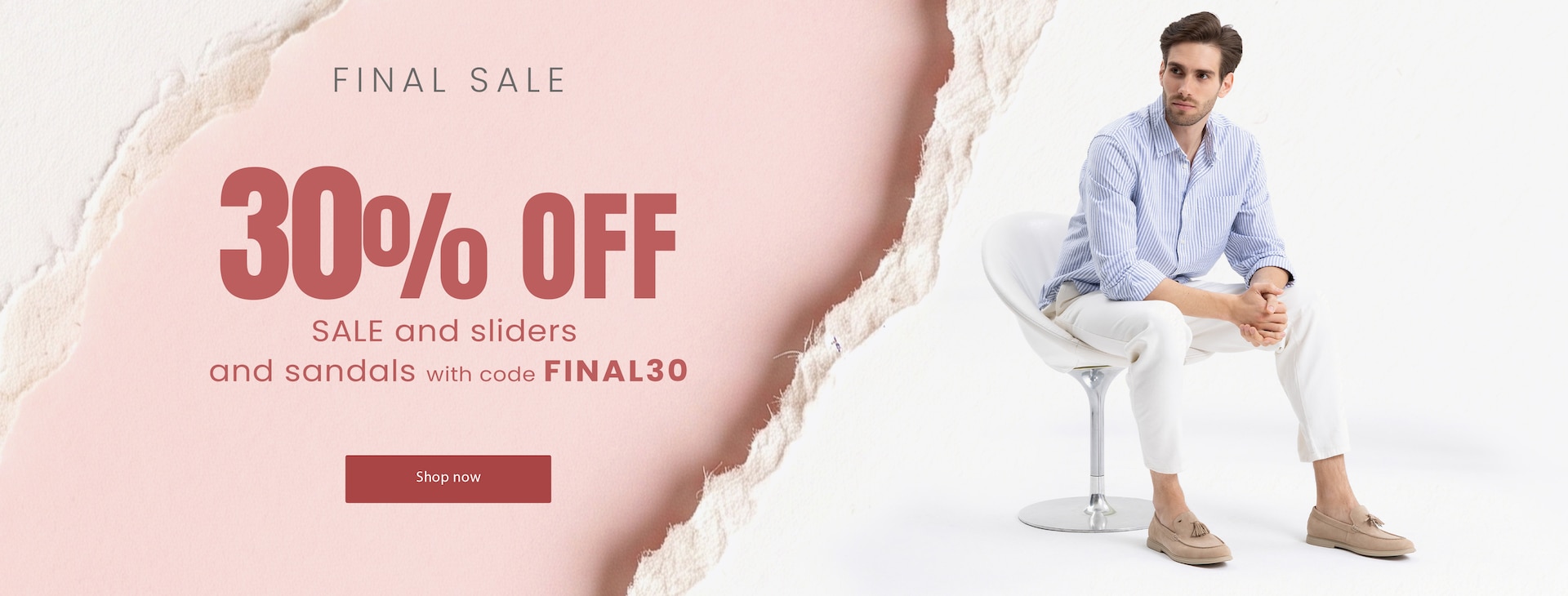 30% off sale and sliders and sandals with code FINAL30