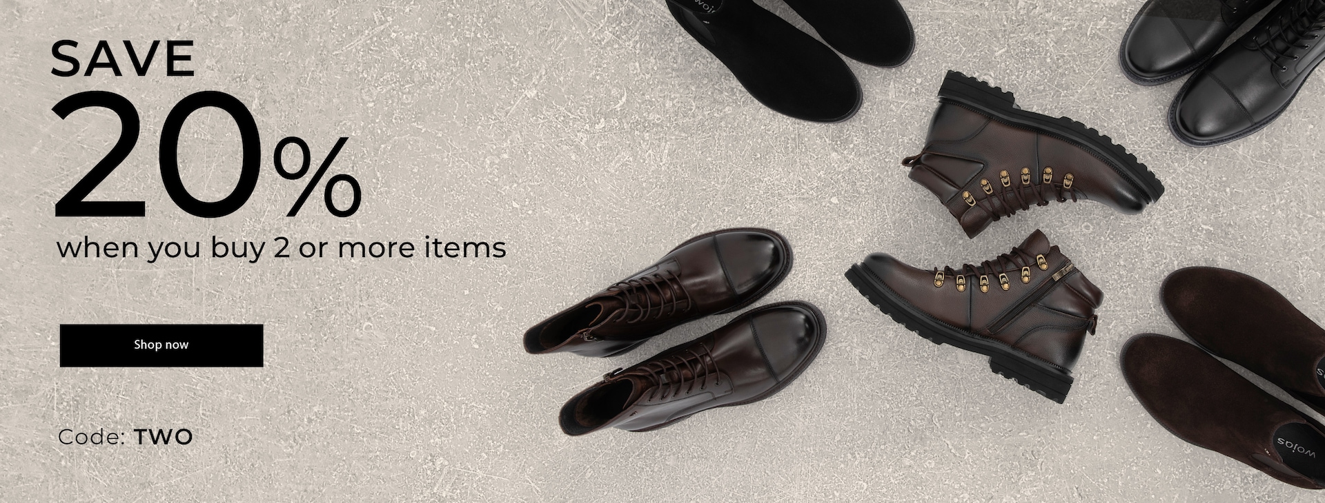 Buy at least 2 items & get 20% off everything with code TWO