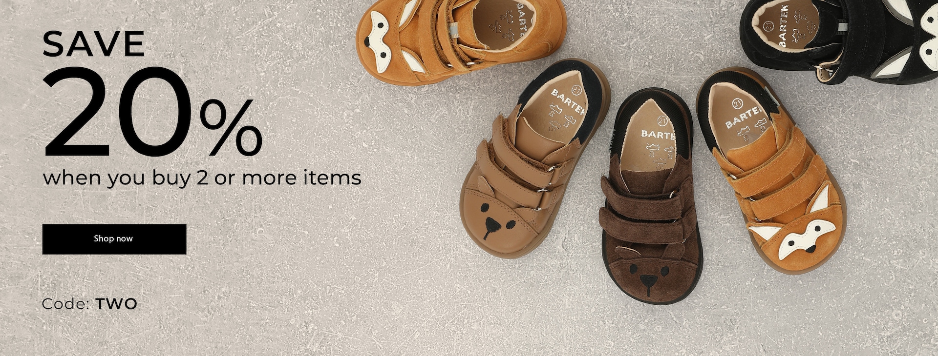 Buy at least 2 items & get 20% off everything with code TWO