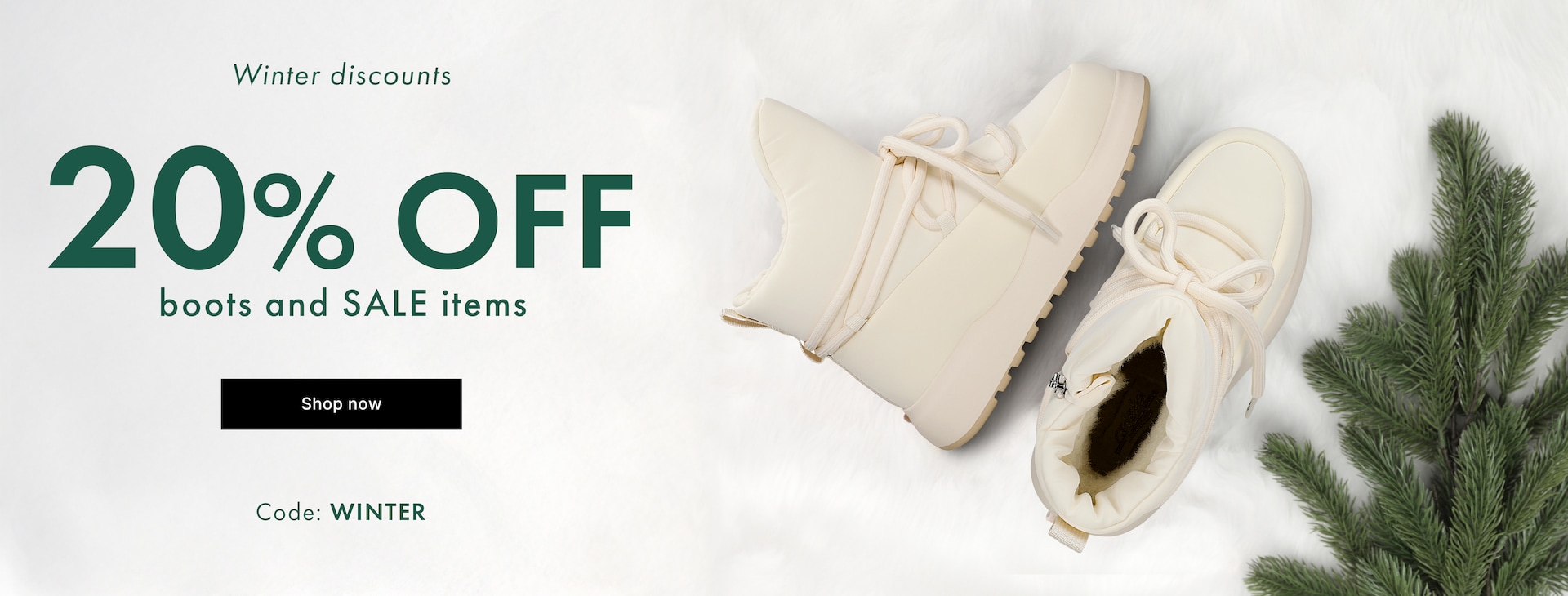 20% off boots and sale items