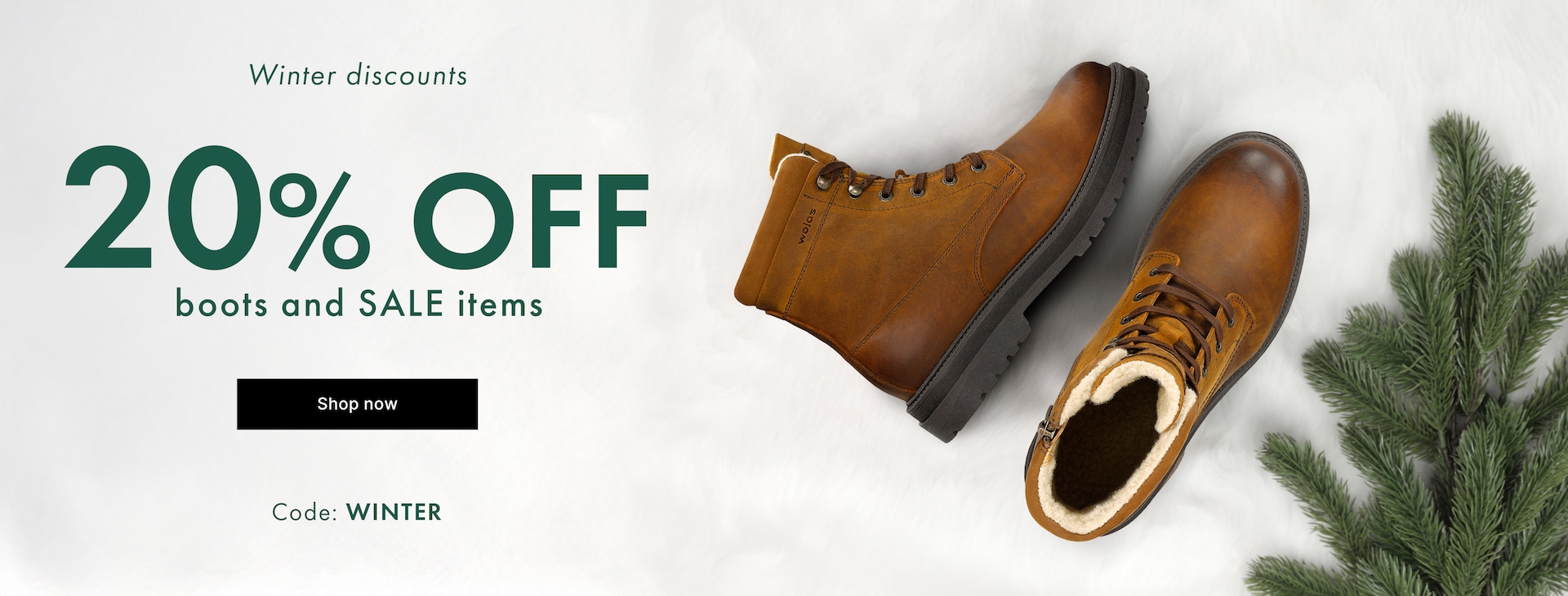 20% off boots and sale items