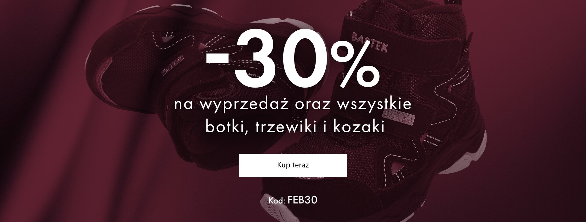 -30% na obuwie zimowe i wyprzedaż z kodem FEB30