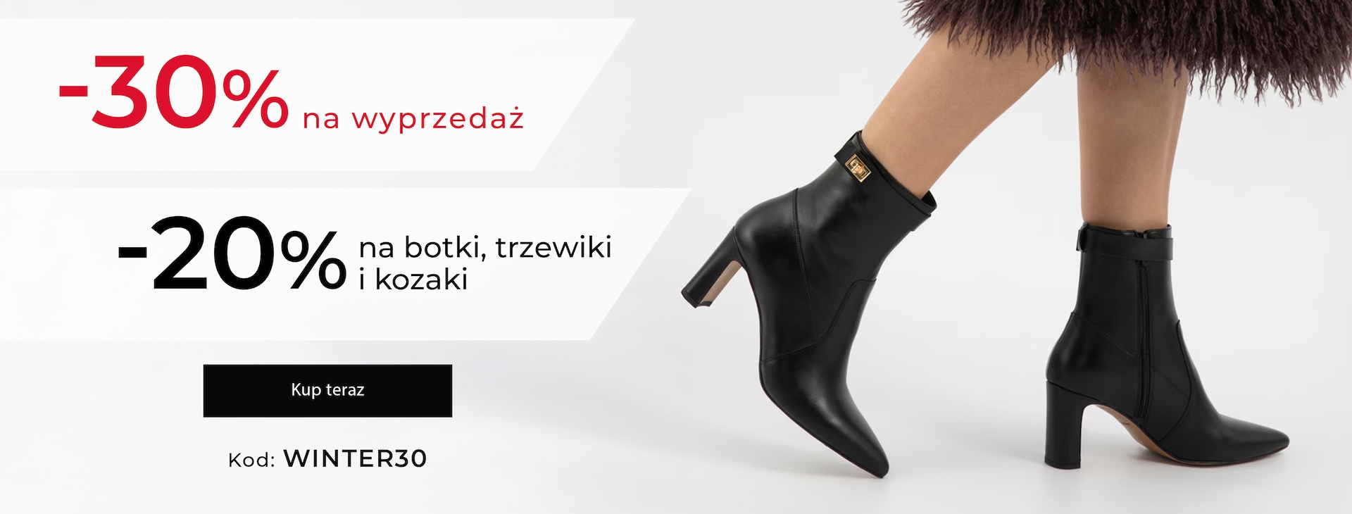 -20% na obuwie zimowe i -30% wyprzedaż z kodem WINTER30
