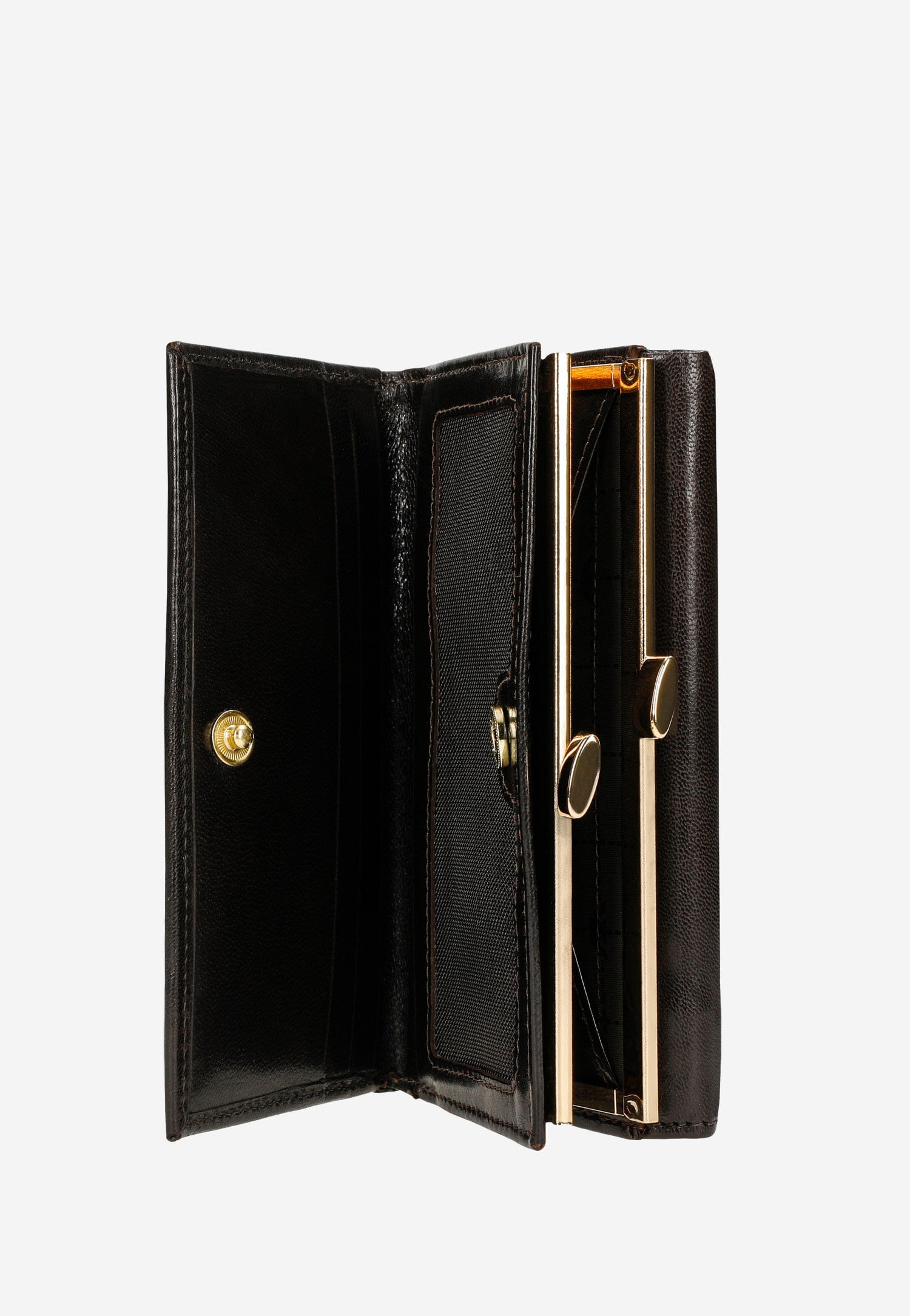 Duży brązowy portfel damski