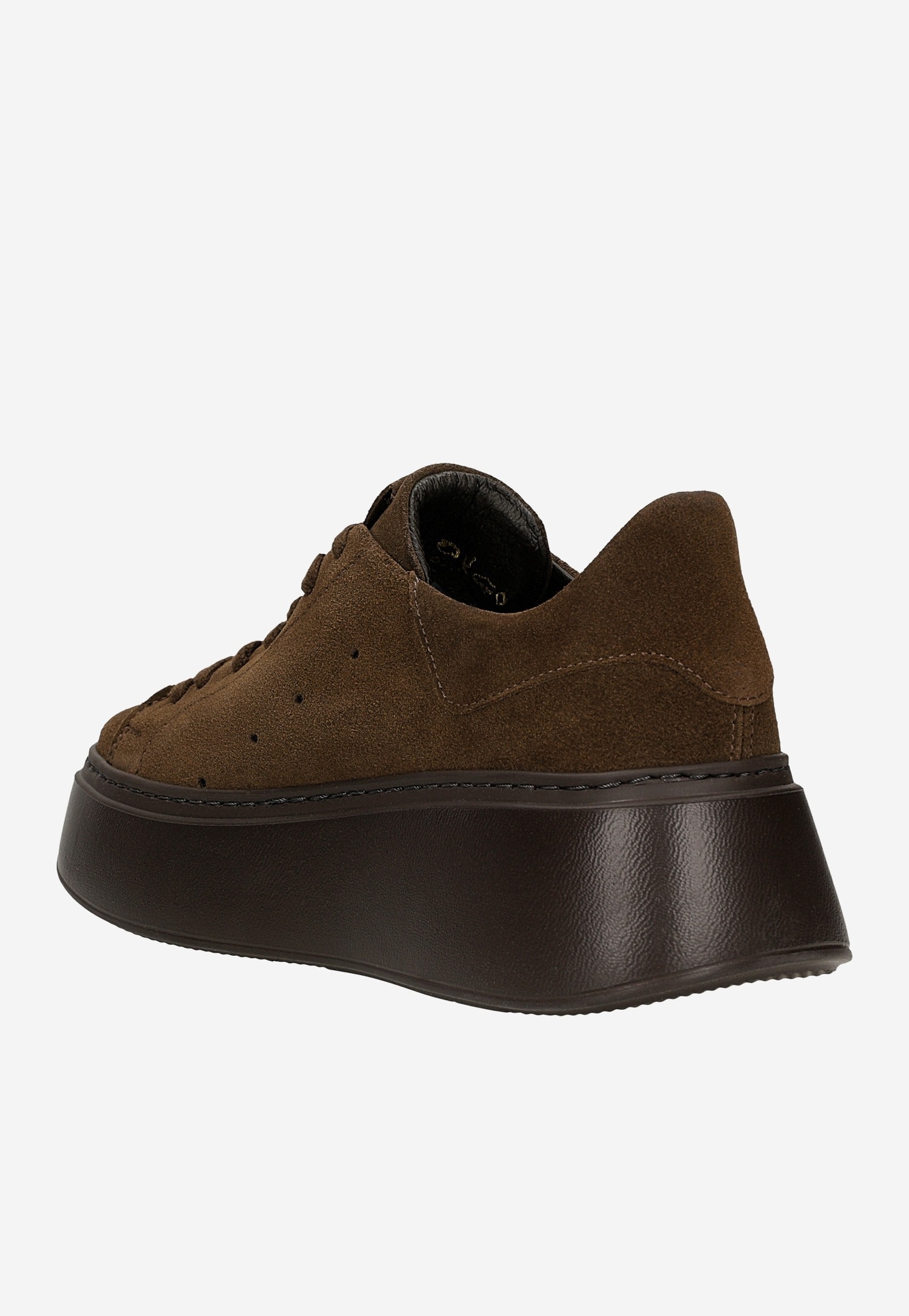 Brązowy sneakers zapiętek