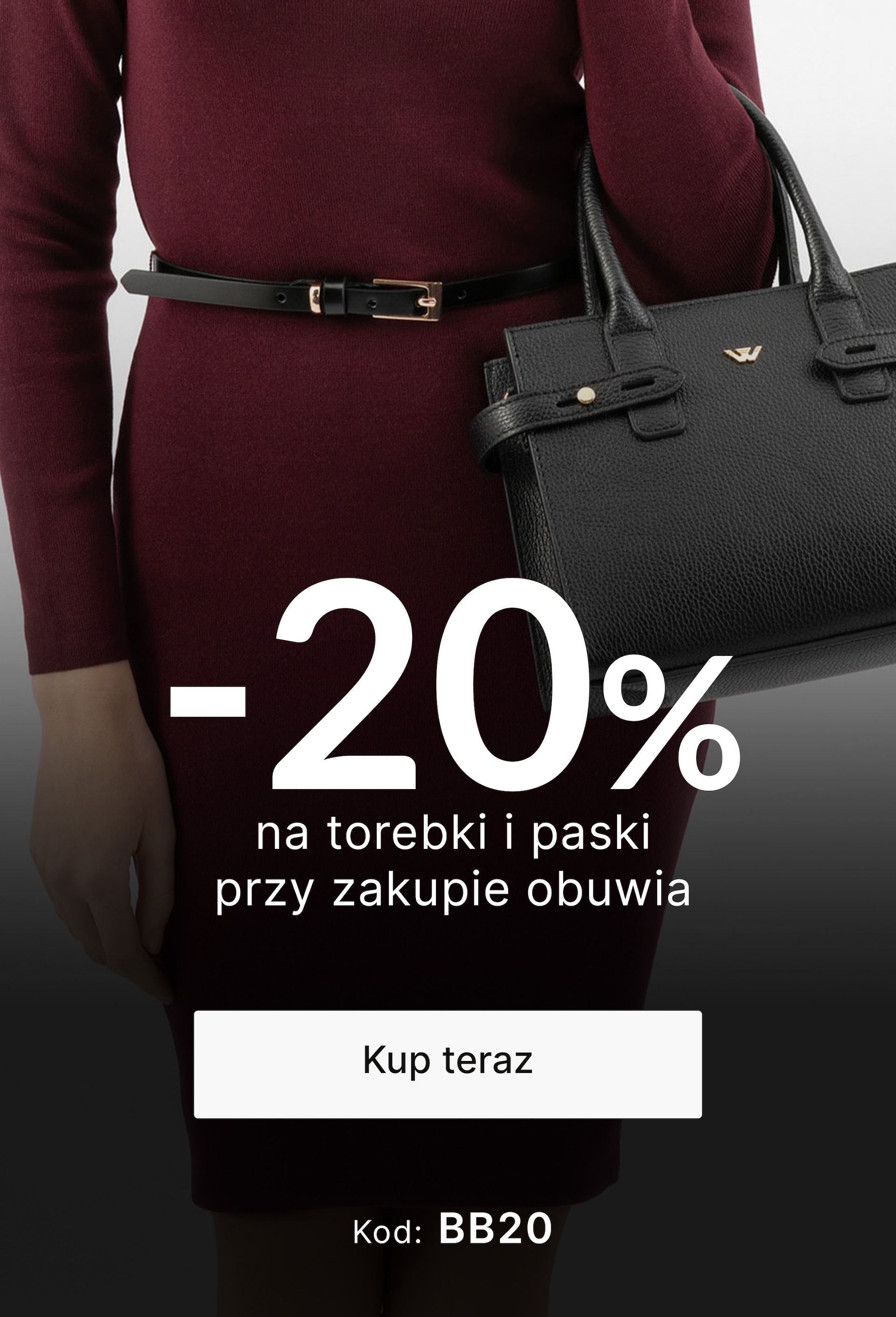 -20% ba torebki i paski przy zakupie obuwia