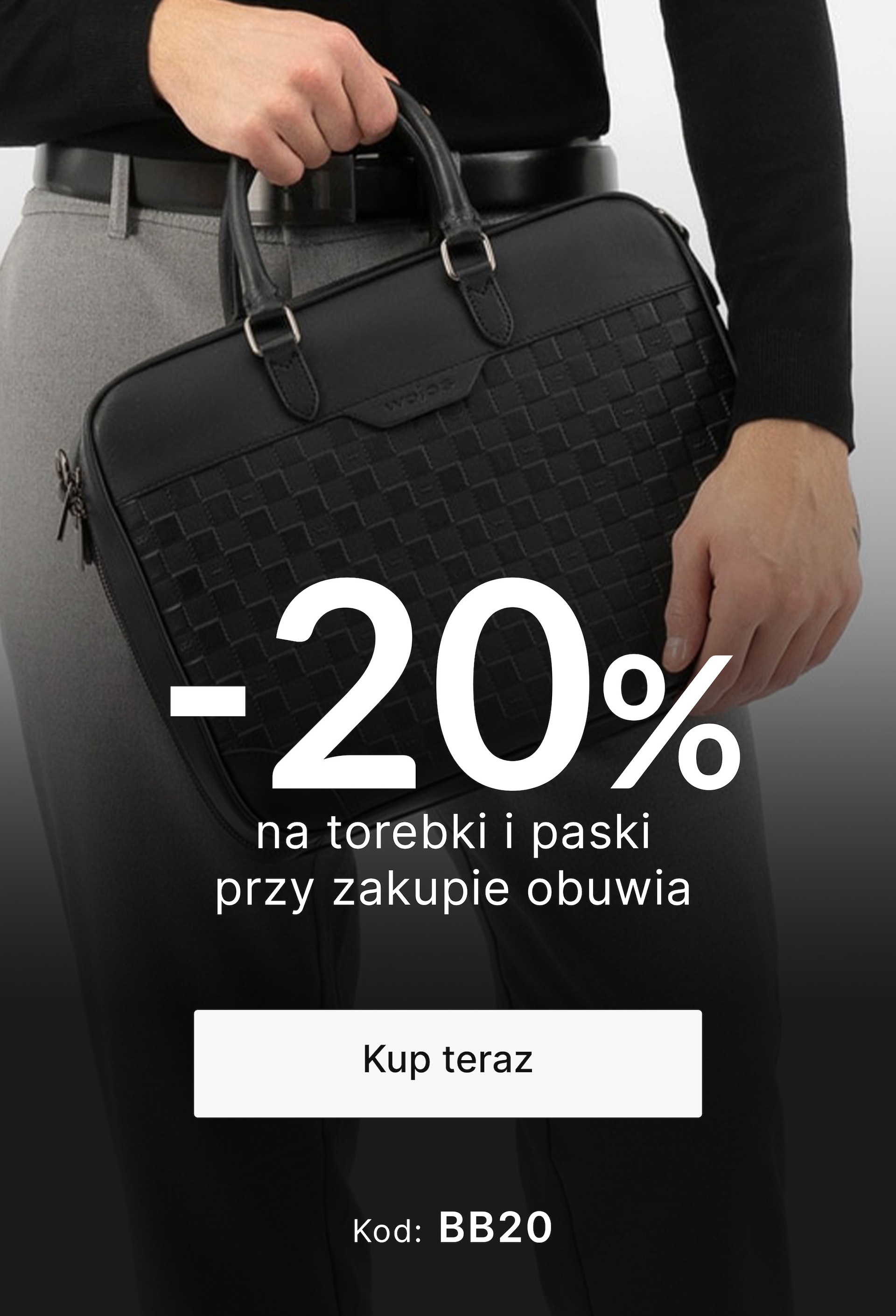 -20% ba torebki i paski przy zakupie obuwia