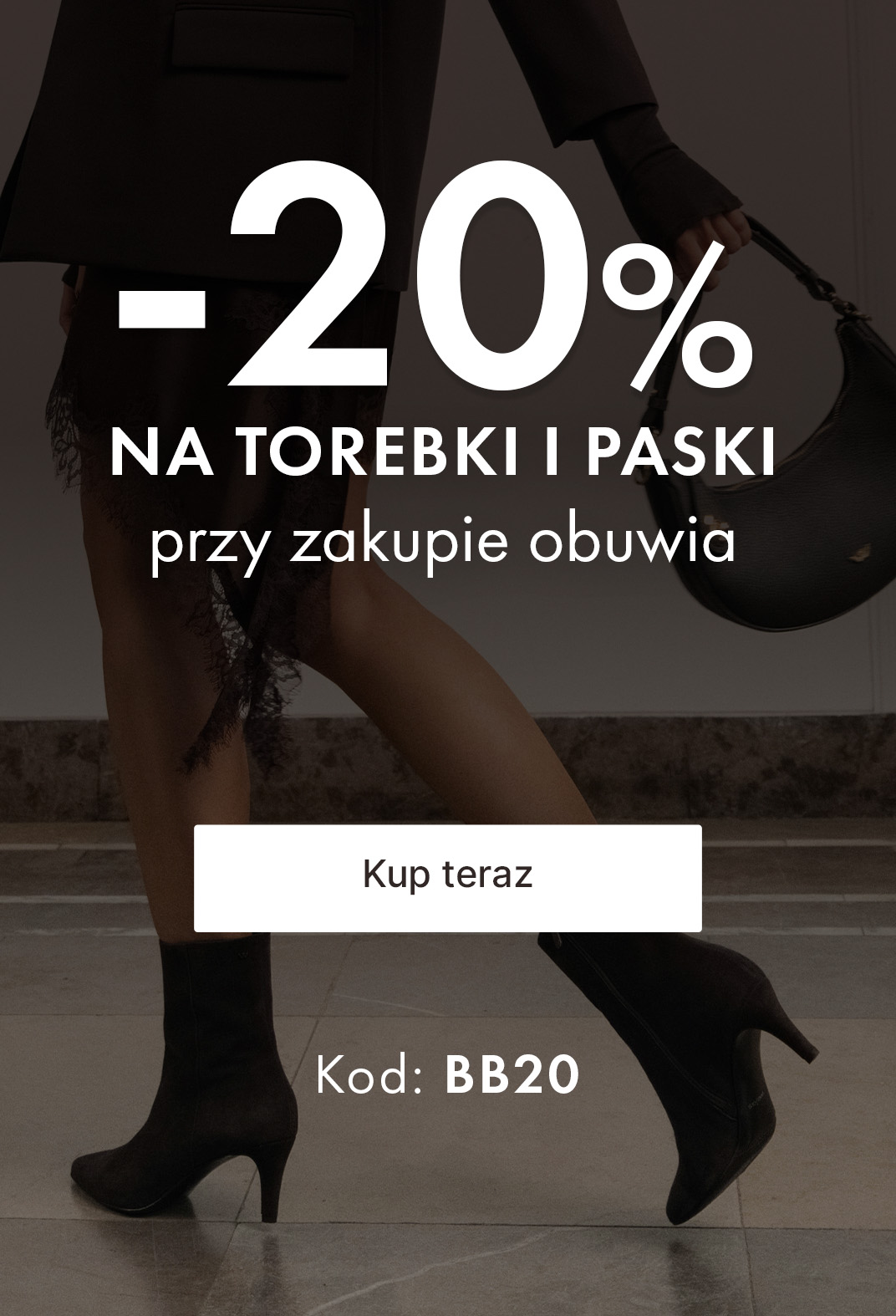 -20% na torebki i paski przy zakupie obuwia w cenie regularnej