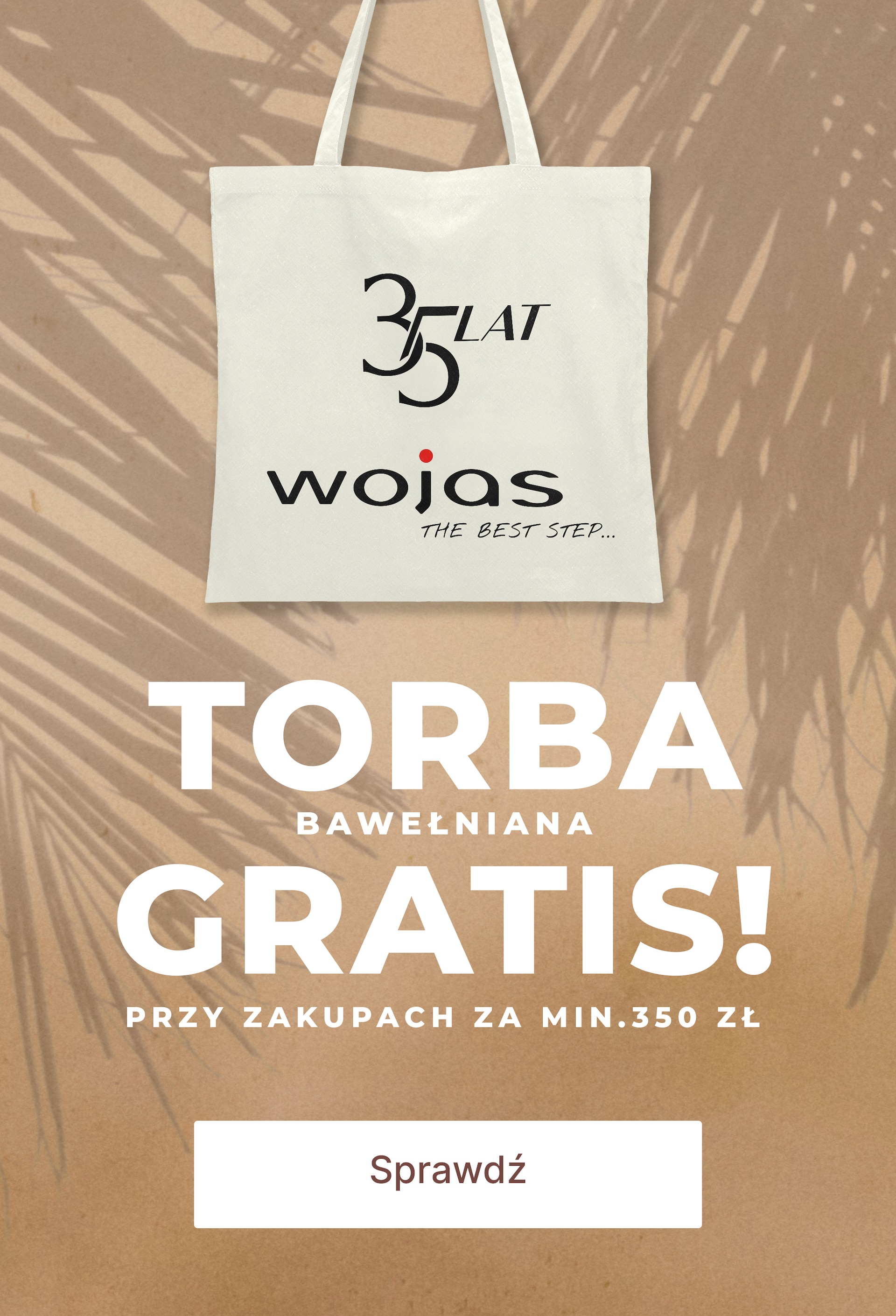 Jasna torba bawełniana gratis przy zakupach za minimum 350 zł 