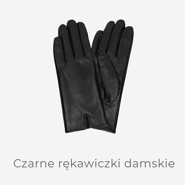 Czarne rękawiczki damskie
