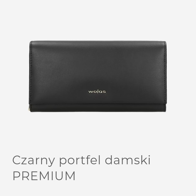 Czarny portfel damski PREMIUM
