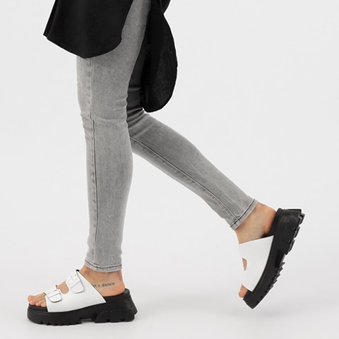 Klapki damskie na platformie