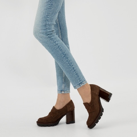 Mokasyny damskie na słupku