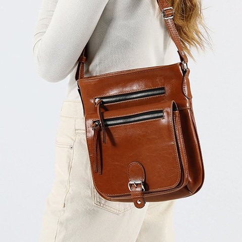 Brązowe torebki damskie skórzane