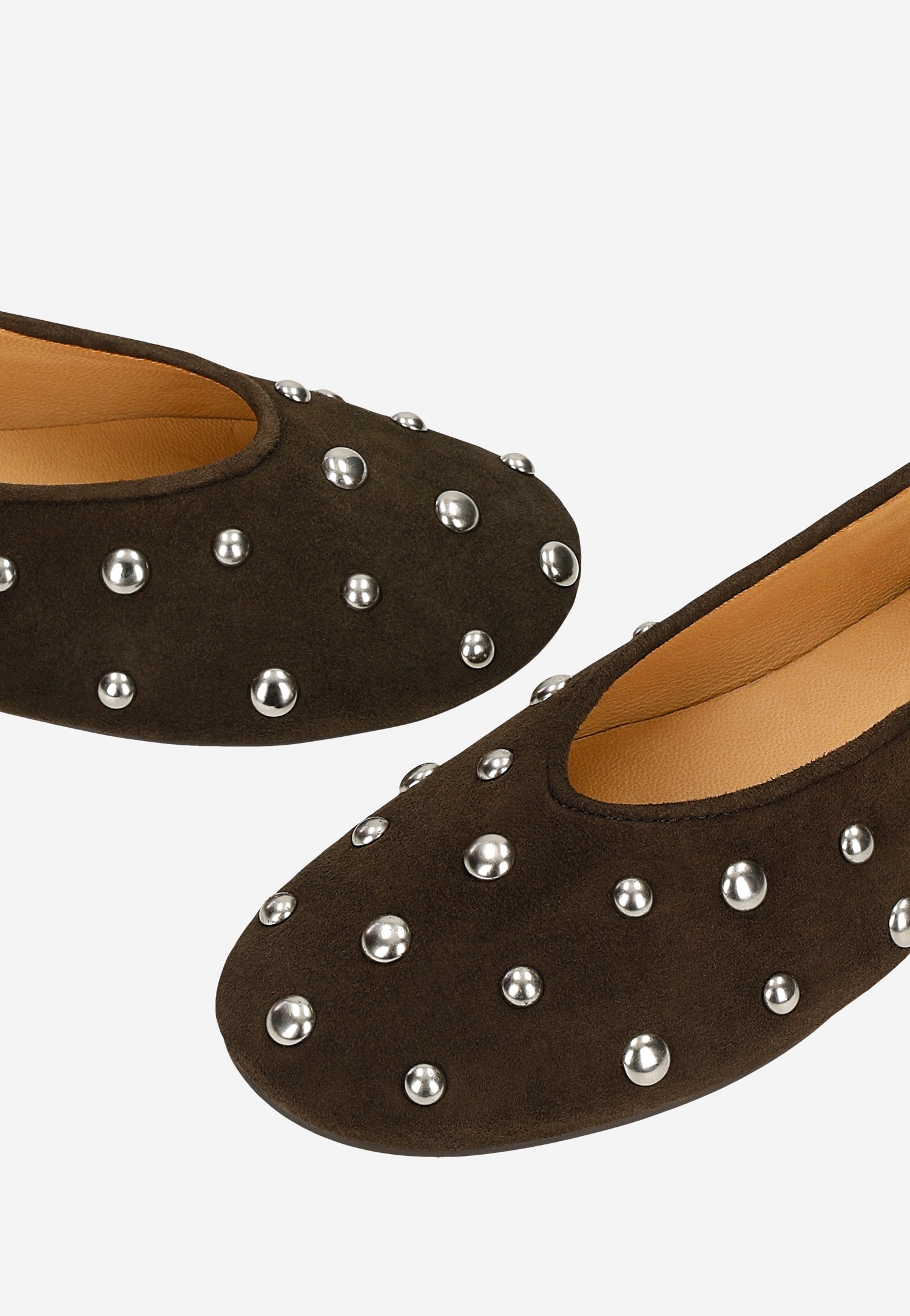 Dámske hnedé semišové balerínky