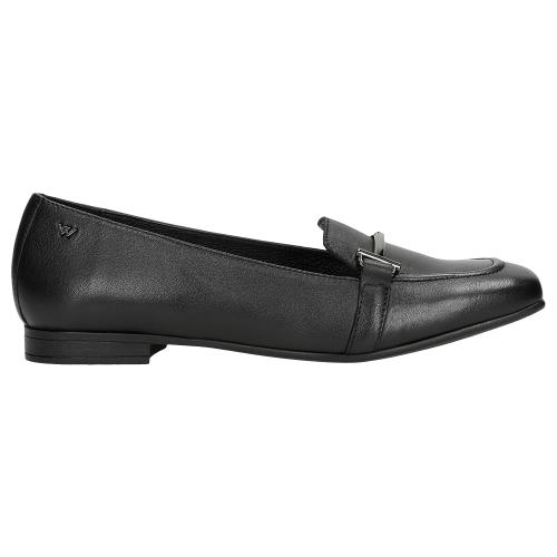 Mocasini negri cu decor metalic damă