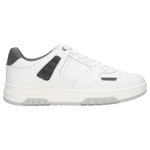 Pantofi din piele naturală alb-gri bărbați
