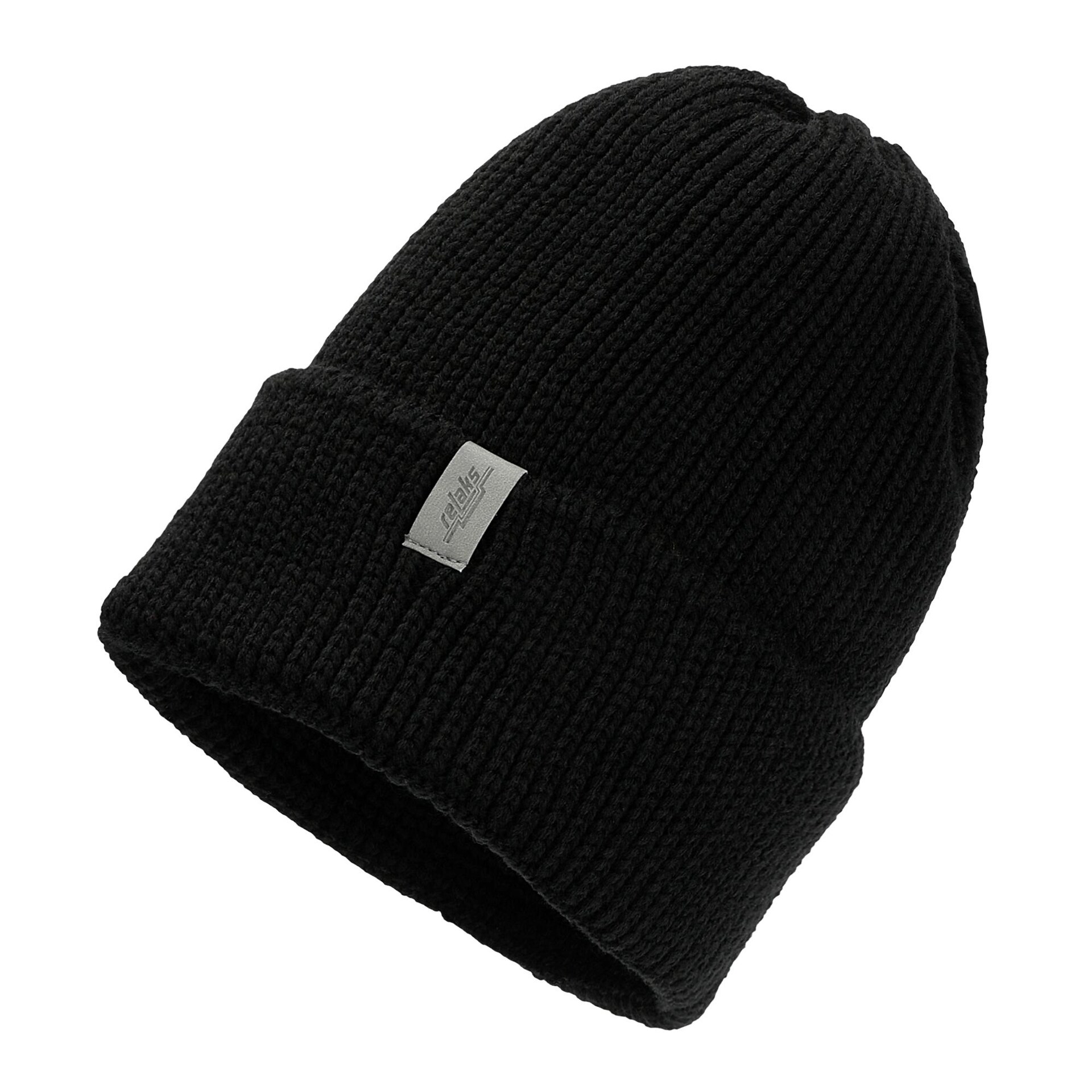Wygodna Czarna Męska Zimowa Czapka Typu Beanie
