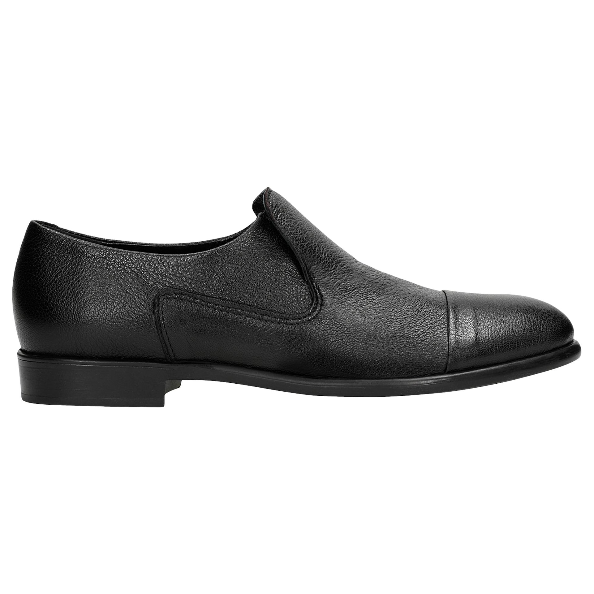 Mocasini negri din piele granulată damă