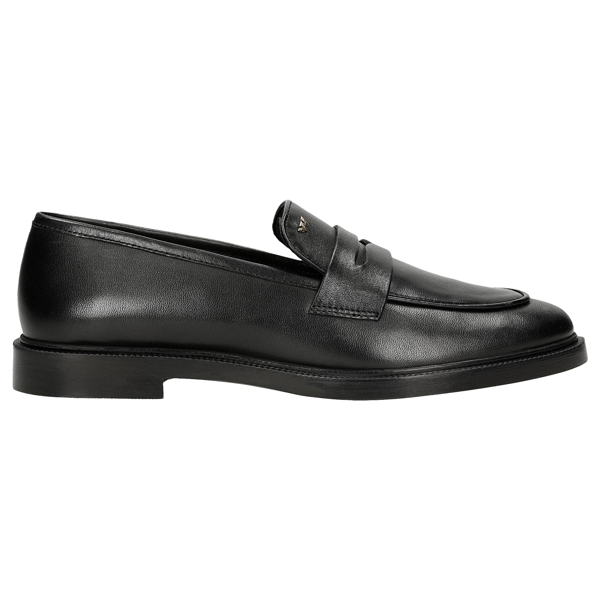 Mocasini negri penny loafers din piele damă