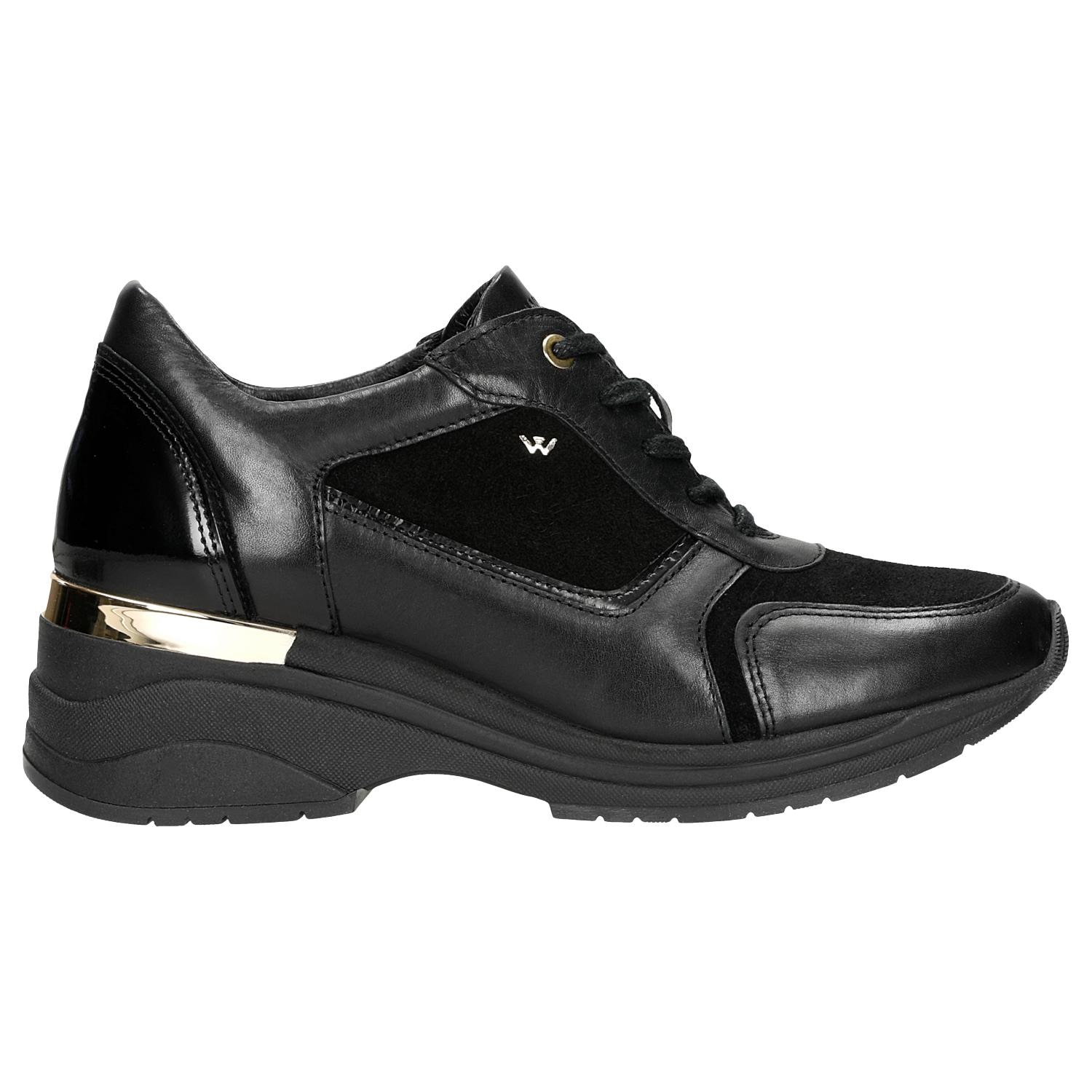 Sneakers negri cu elemente aurii damă
