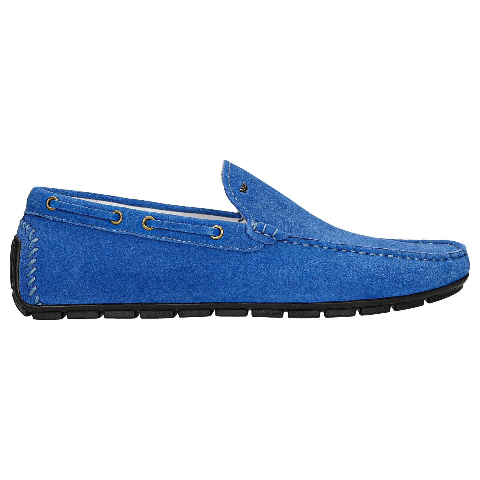 Mocasini  albastri cu talpa neagră