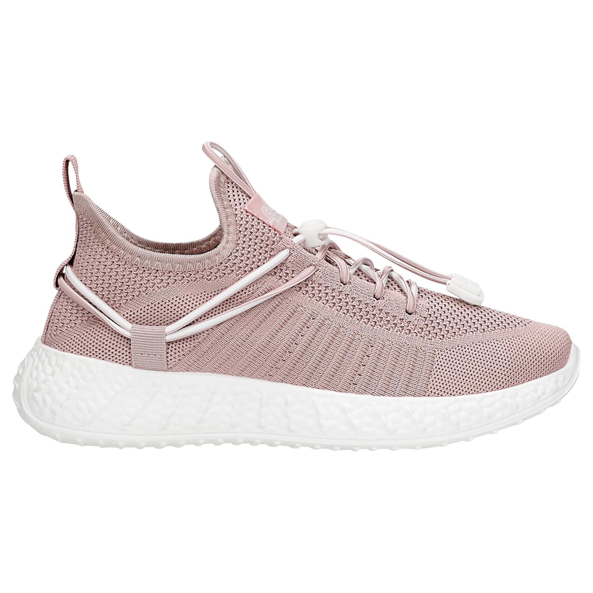 Sneakers roz din material RELAKS pe talpă ușoară albă