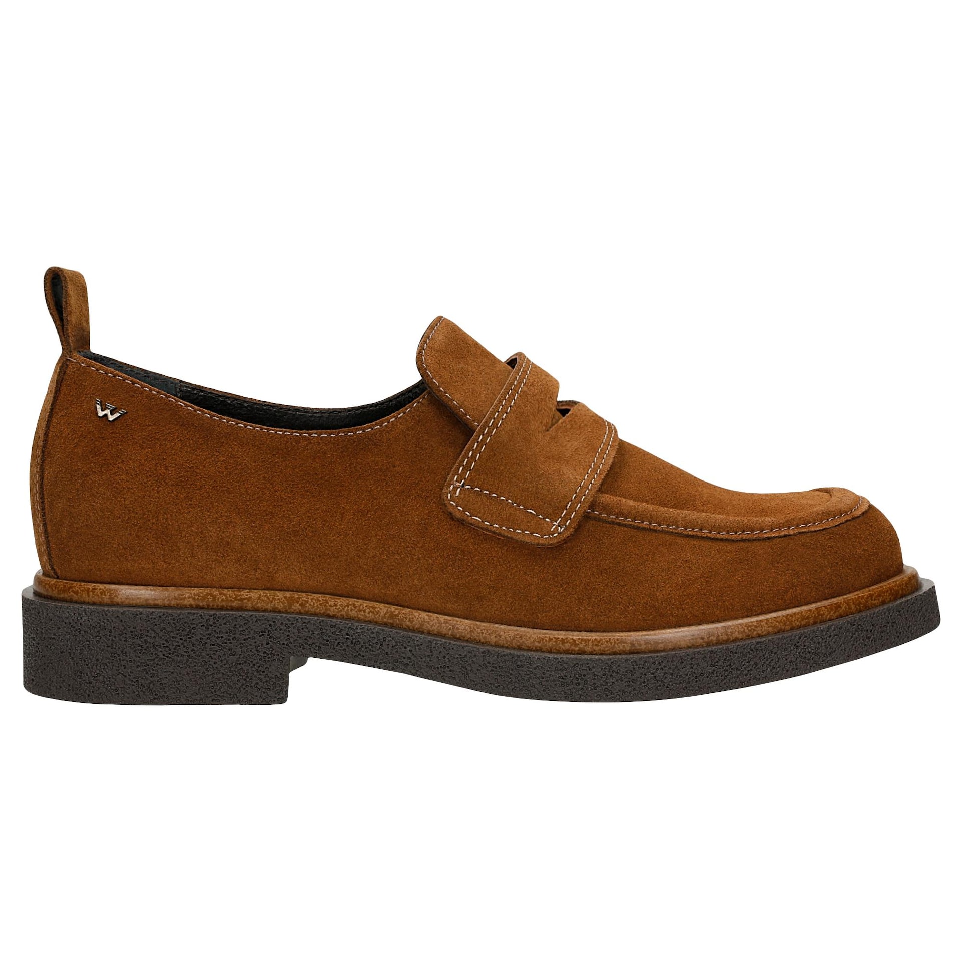 Mocasini maro-deschis din velur damă