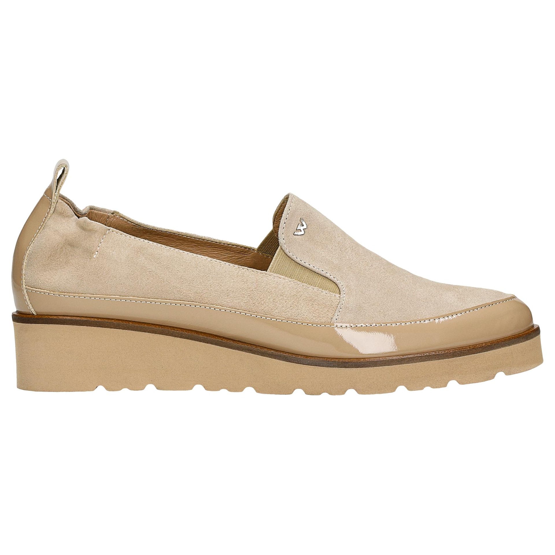 Pantofi loafers bej  damă
