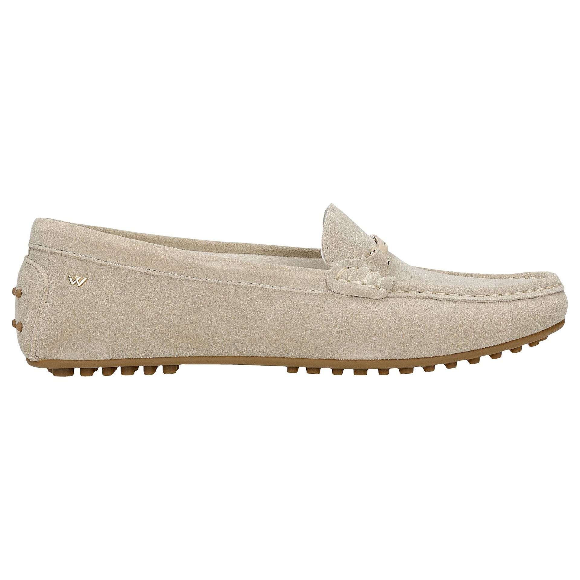 Mocasini bej car shoes din velur