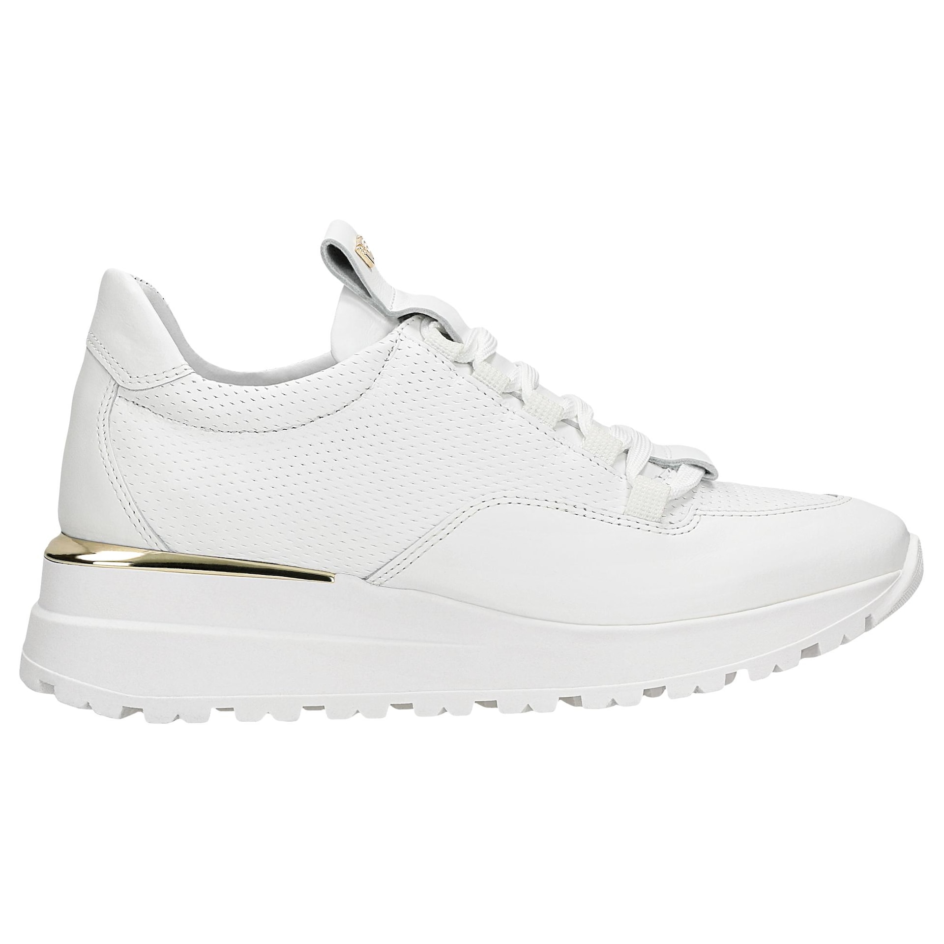 Sneakers albi cu elemente aurii damă
