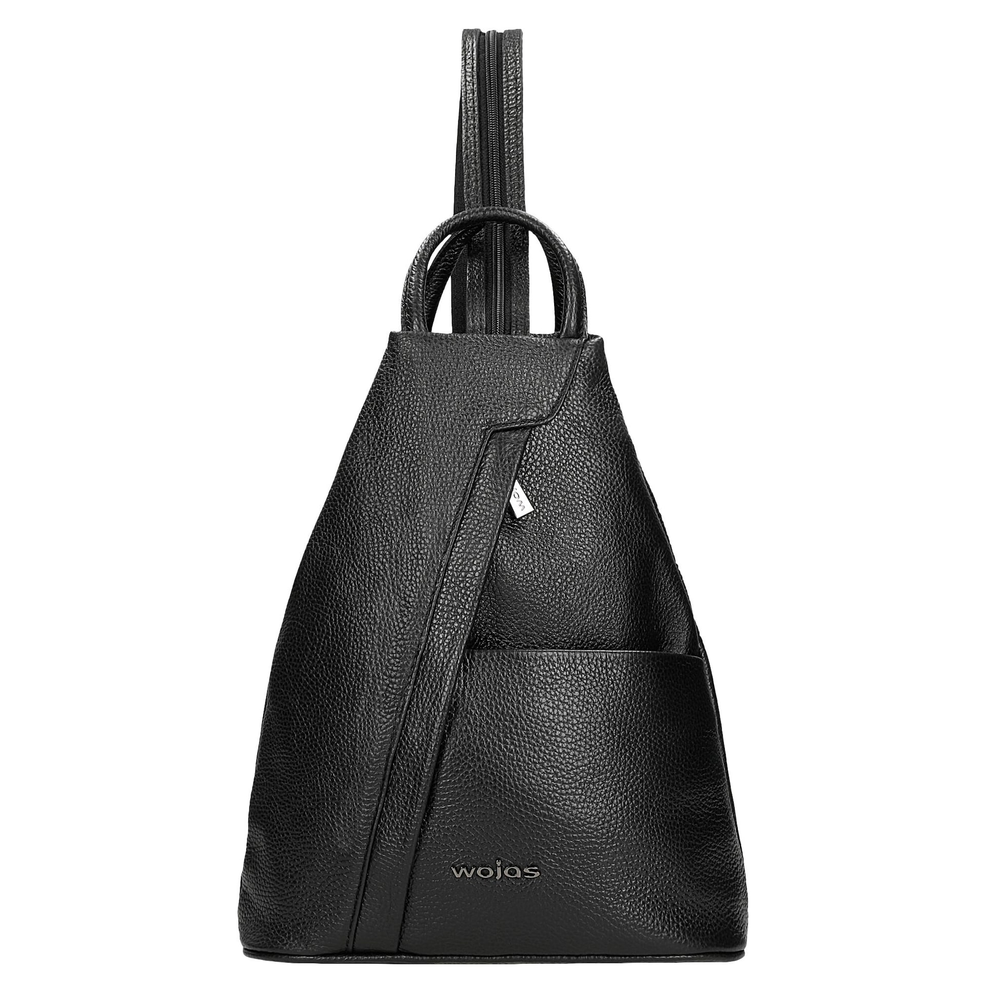 Rucsac negru din piele combinata