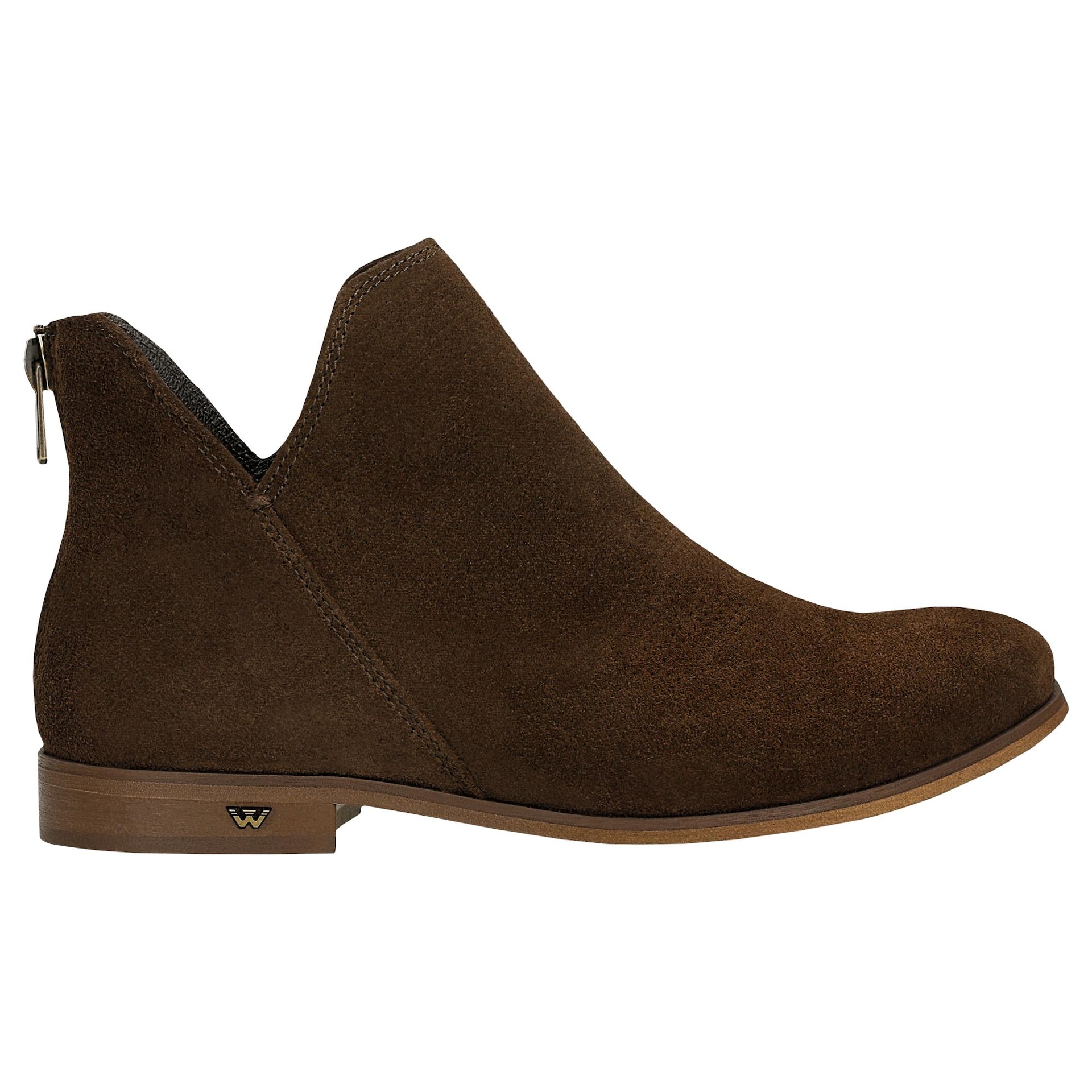 Botine maro-închis cu fermoar damă