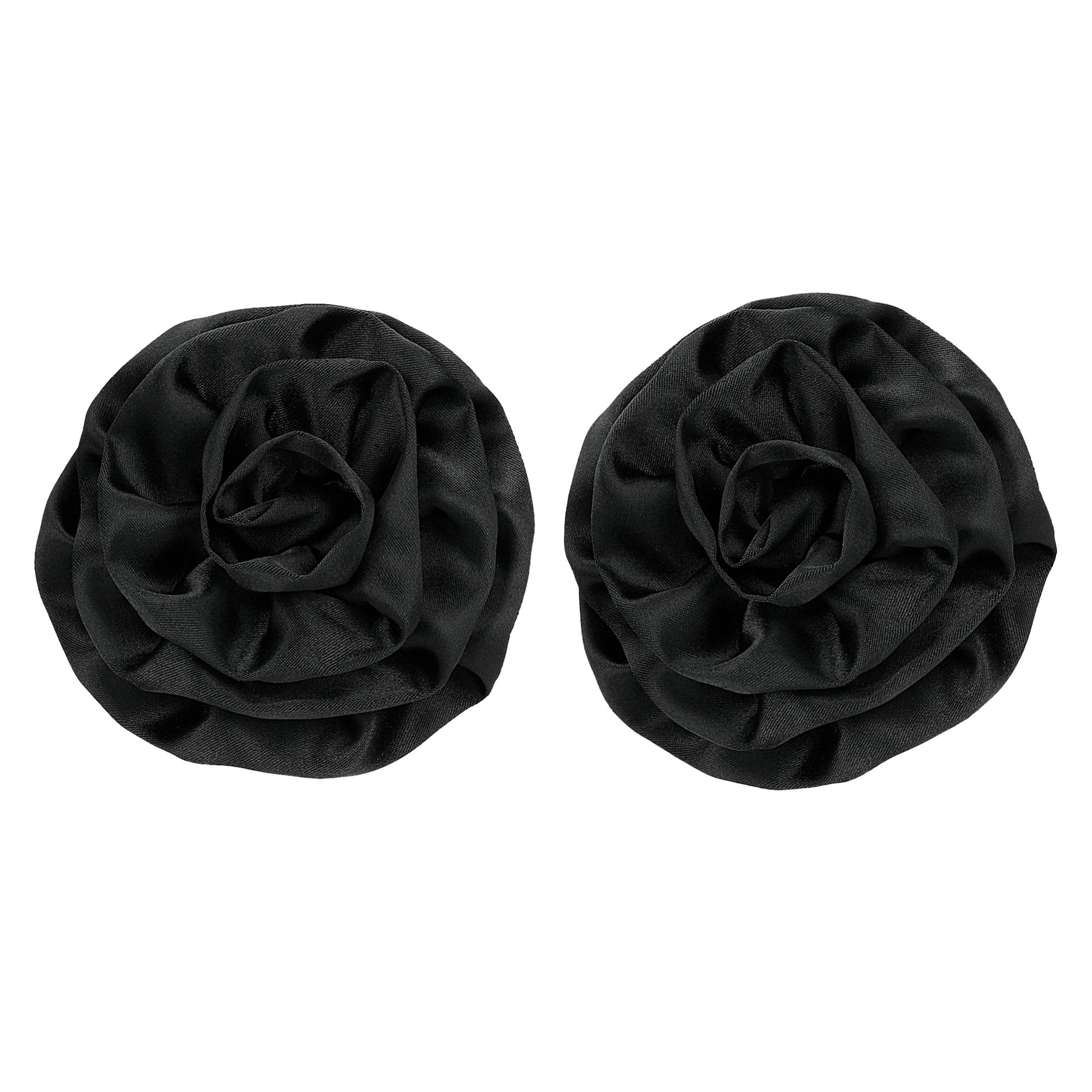 Trandafir negru - accesoriu detașabil pentru pantofi