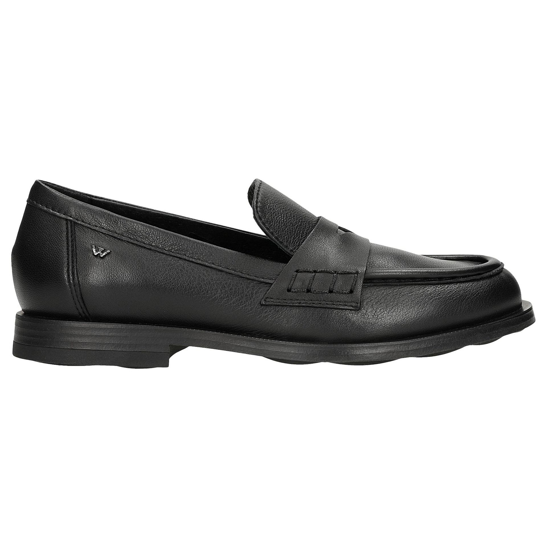 Czarne Damskie Mokasyny Typu Penny Loafers