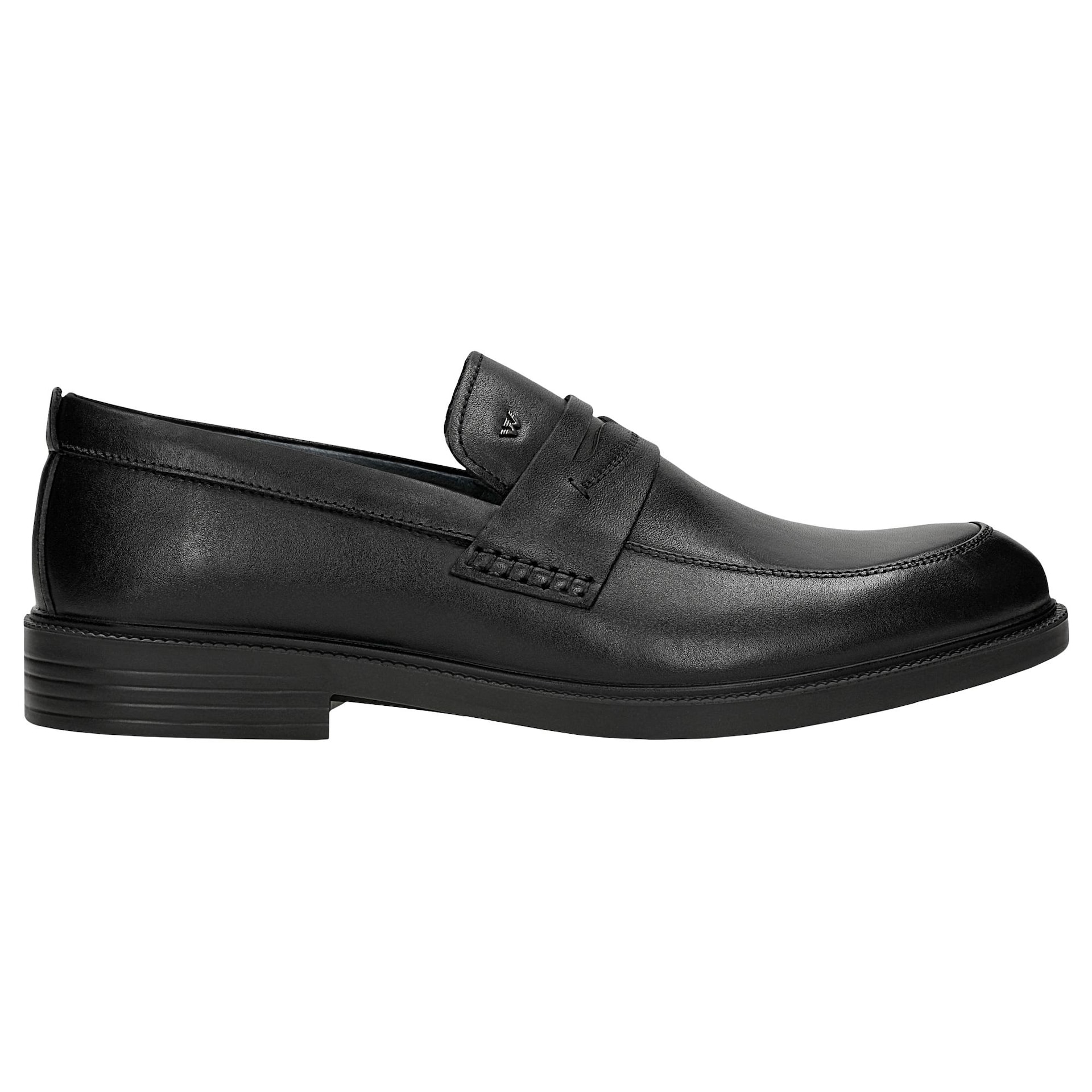 Mocasini negri din piele bărbați