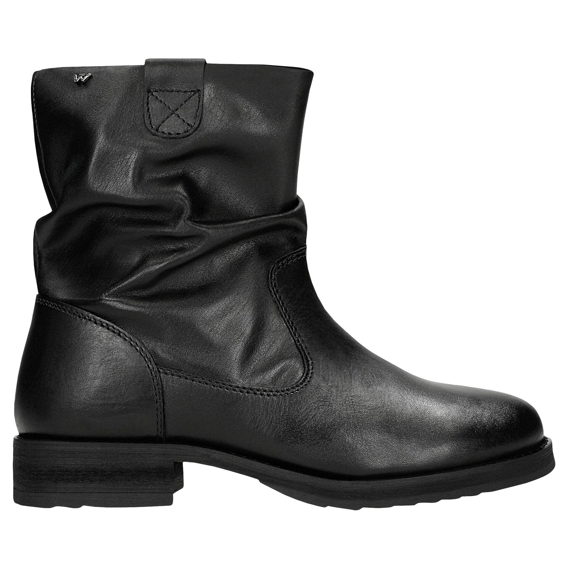 Botine negre partea superioara cu volane damă