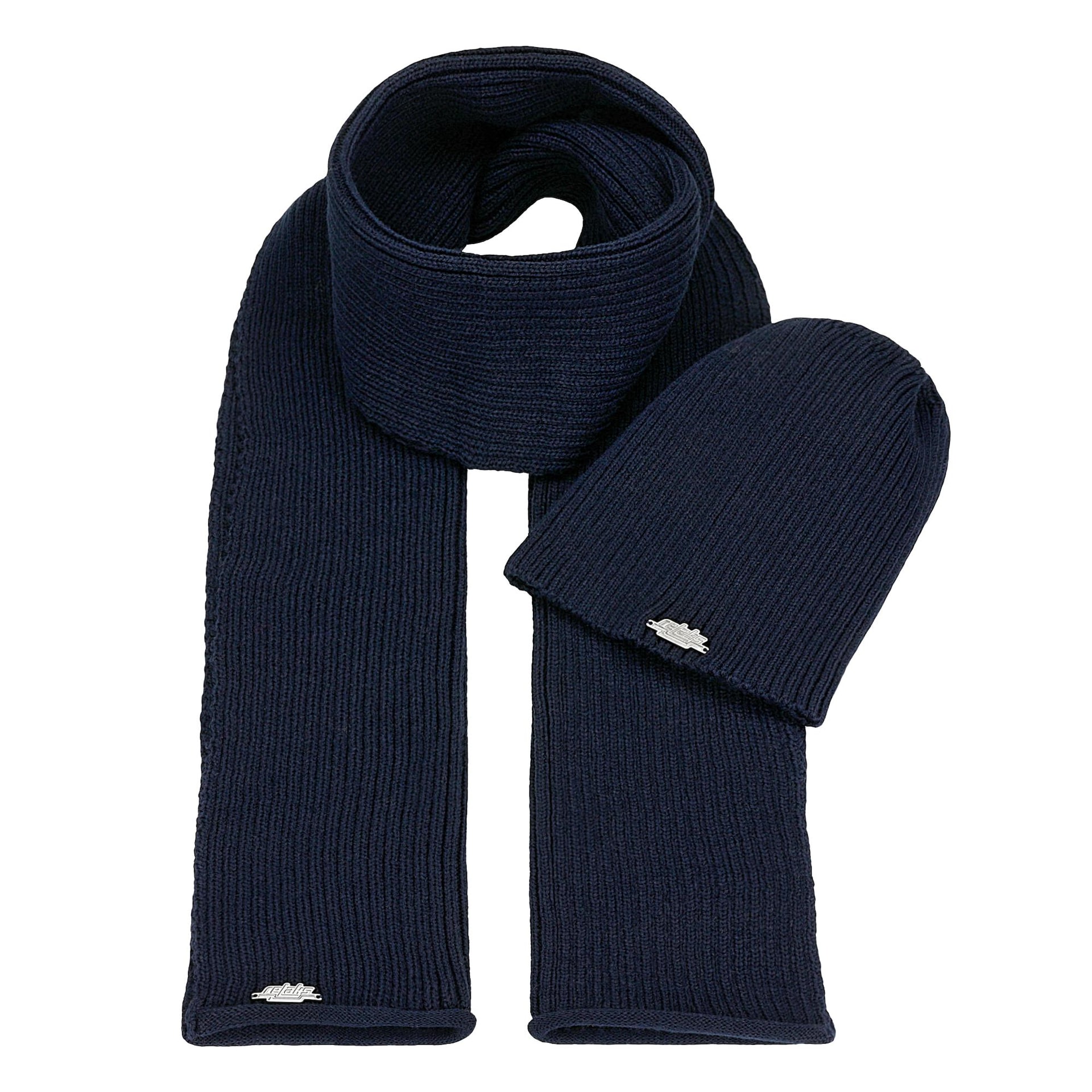 Set  bleumarin căciulă+fular RELAKS