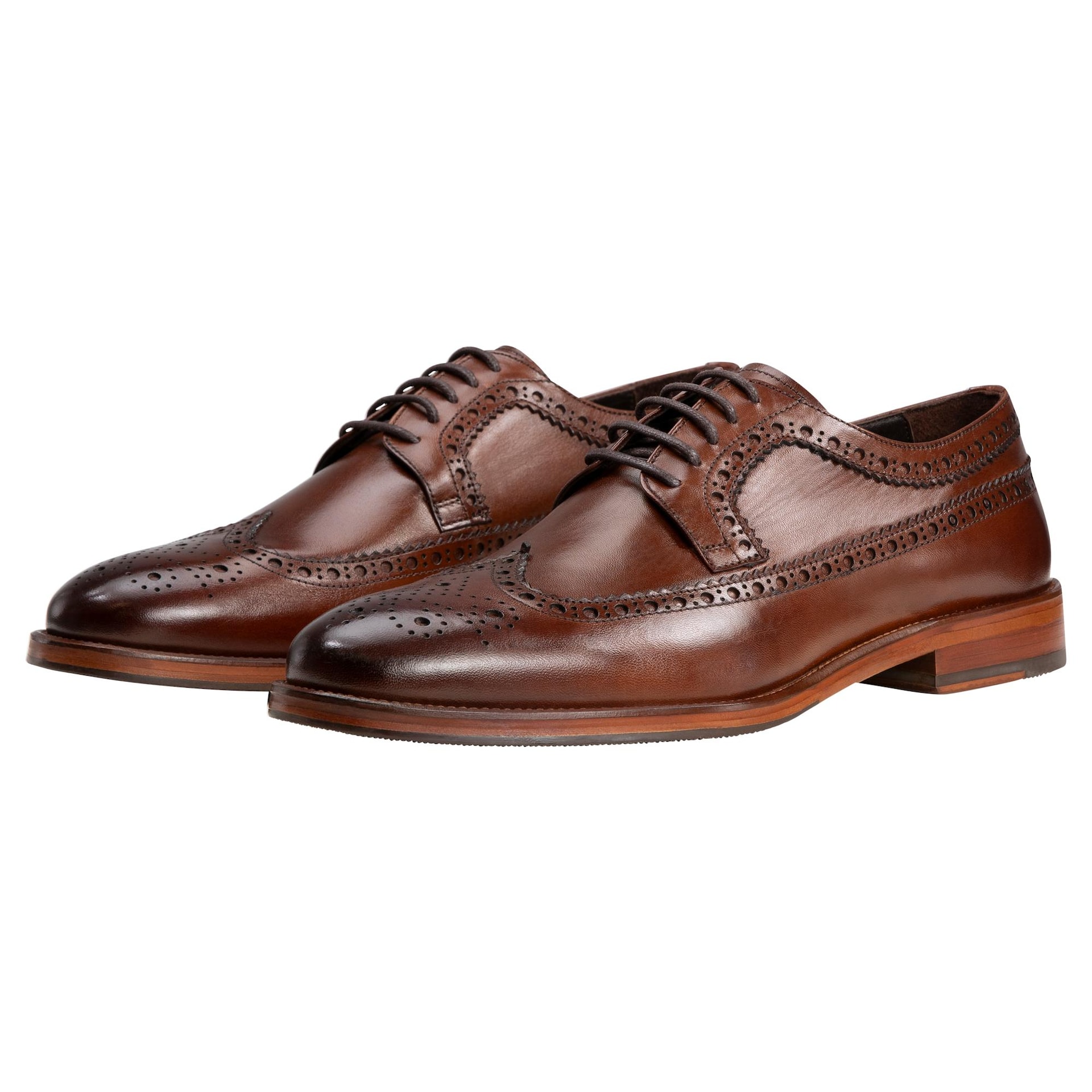 Pantofi de ocazie maro PREMIUM cu brogue