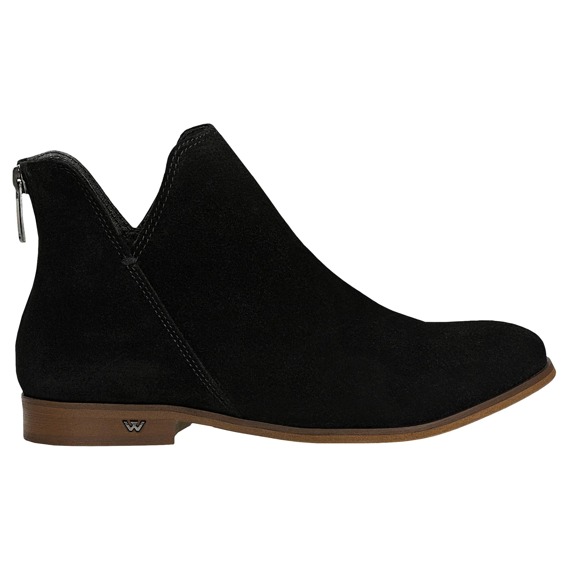 Botine negre cu talpa maro damă