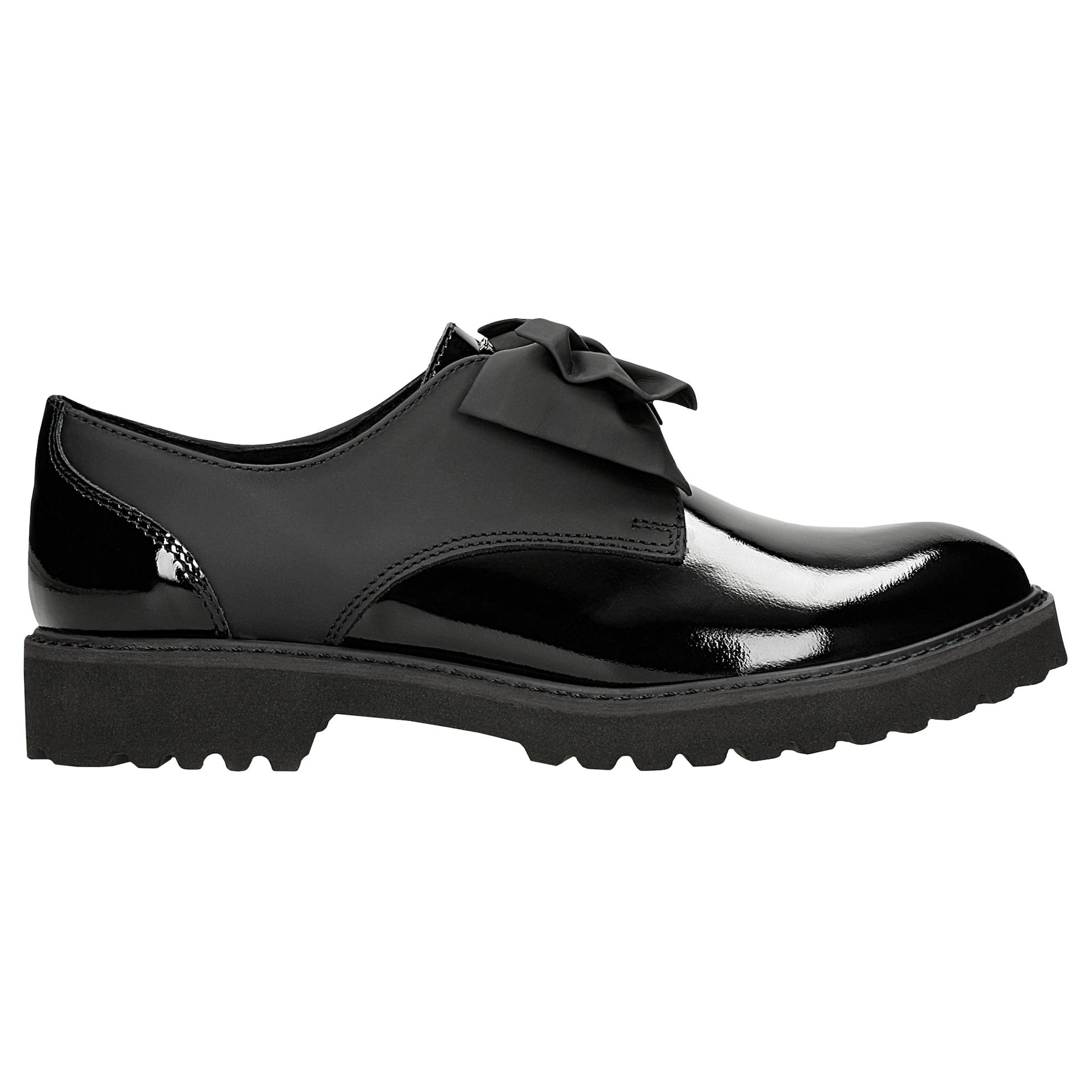 Pantofi negri slip-on cu elemente lăcuite dame