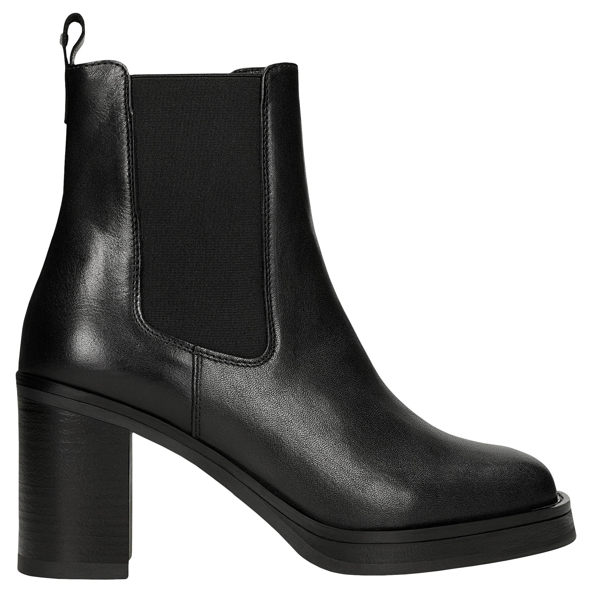 Botine negre clasice cu toc damă