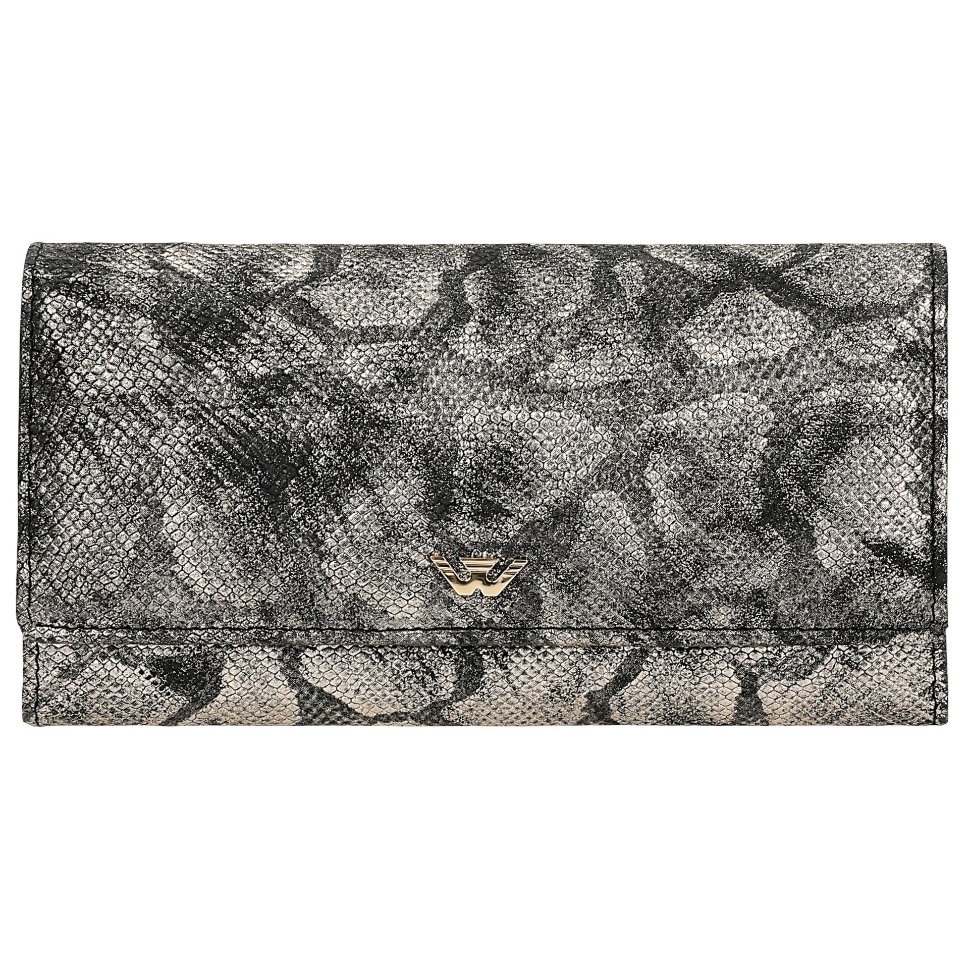 Portofel mare negru-auriu cu print animal damă