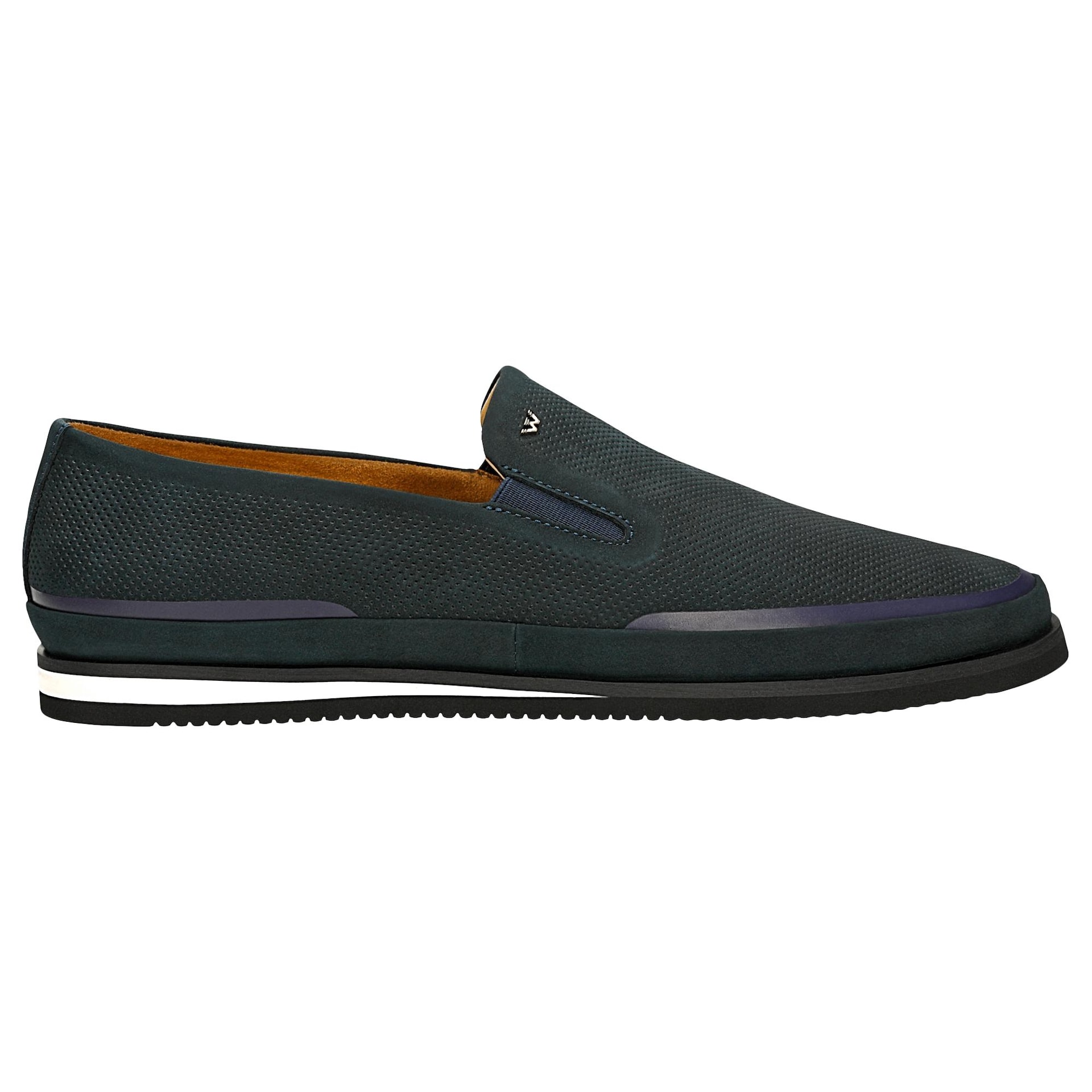 Pantofi slip-on bleumarin din nubuc bărbați